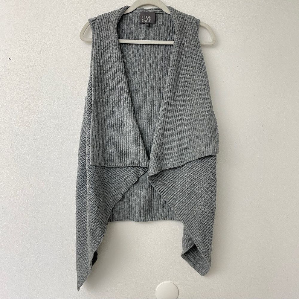 Leo & Sage Asymmetrical Open Front Cardigan